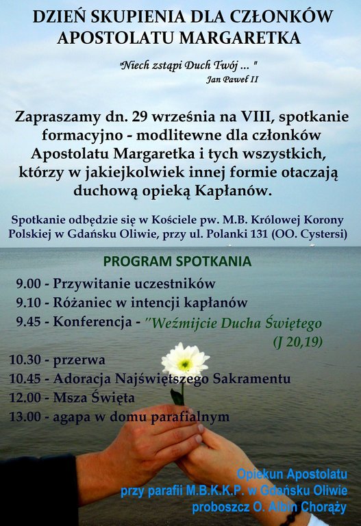 Oliwa-Dzień skupienia dla członków Apostolatu Margaretka