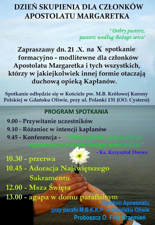 Oliwa-Dzień skupienia dla członków Apostolatu Margaretka